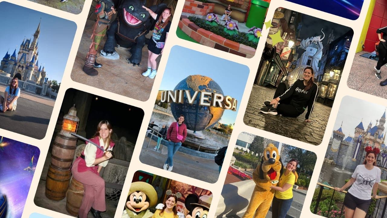 Families enjoying trips to Disney, Universal and cruise vacations